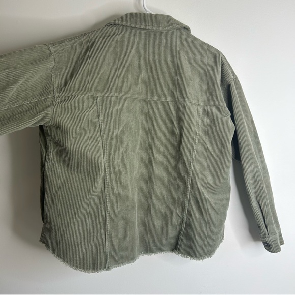 Zara Oversized Corduroy Jacket Olive Green Womens Size XS - Picture 7 of 10